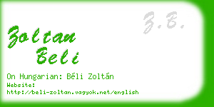 zoltan beli business card